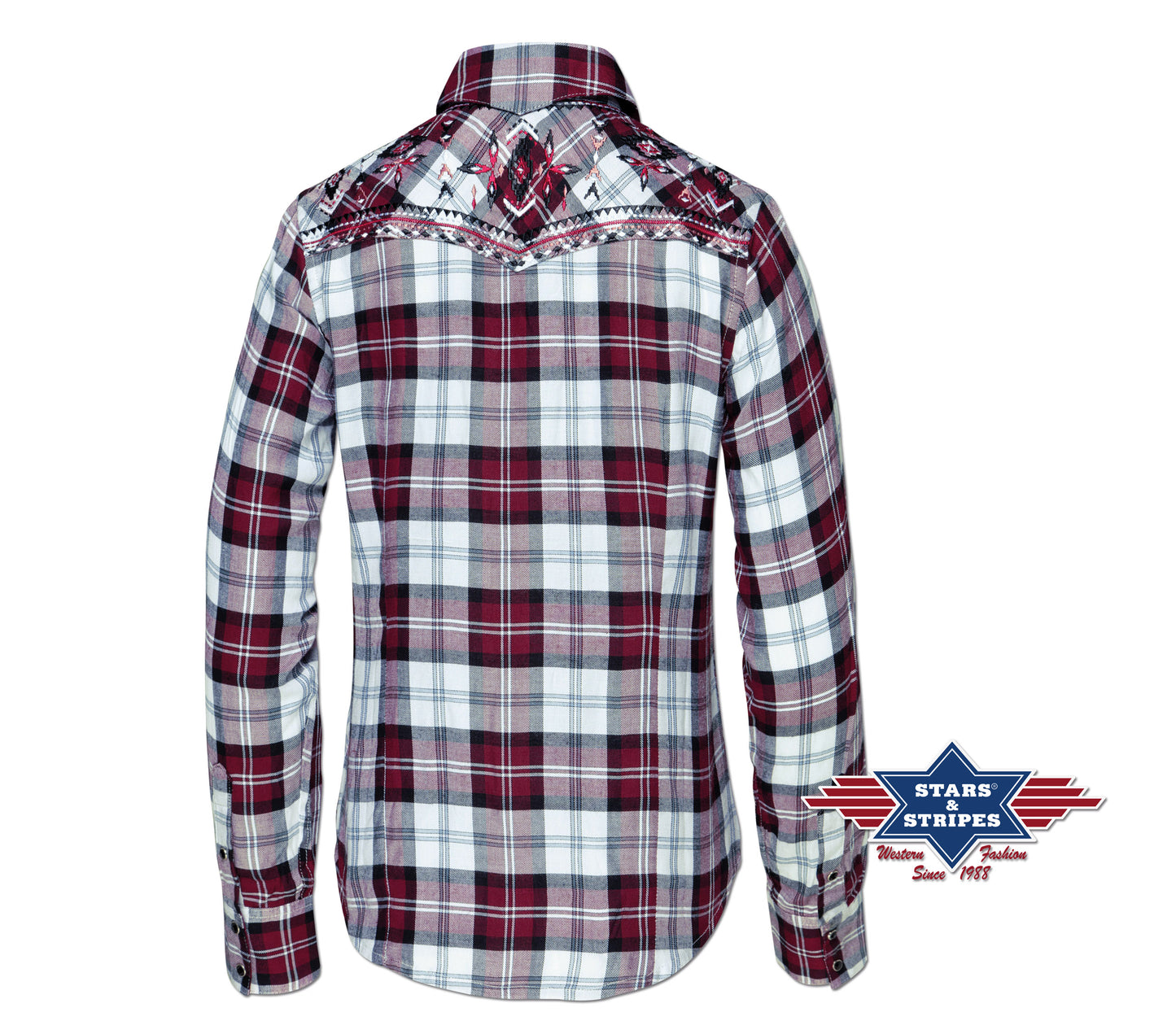 Pasadena Red Ladies Western Blouse