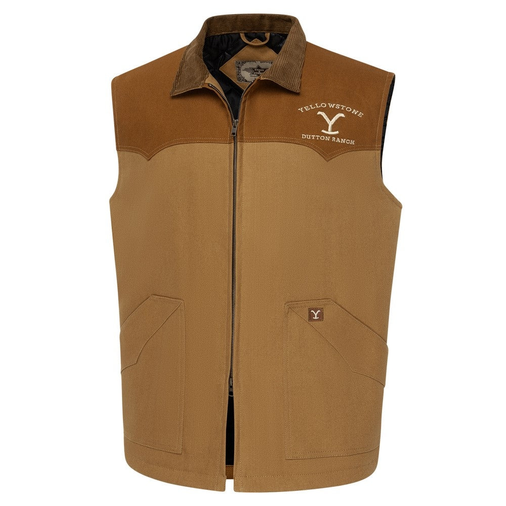 Yellowstone Hays Western Canvas Vest