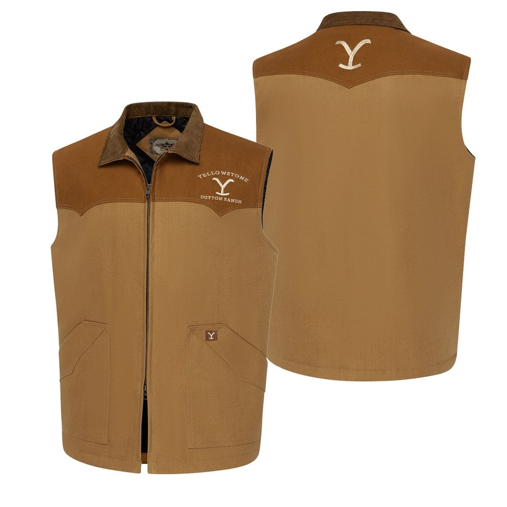 Yellowstone Hays Western Canvas Vest