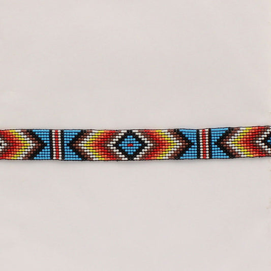 M&F Twister Hatband Beaded Stretch Multi-coloured 0273497