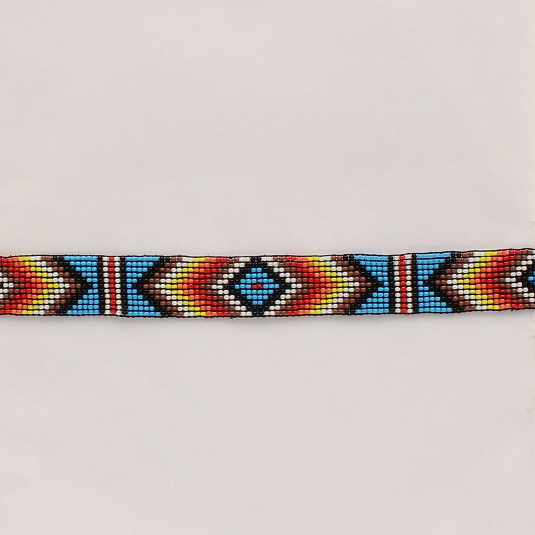 M&F Twister Hatband Beaded Stretch Multi-coloured 0273497