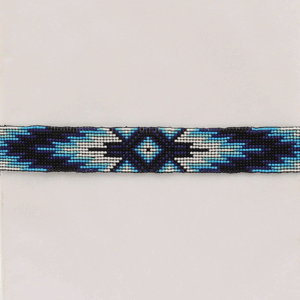 M&F Twister Hatband Beaded Stretch Blue 02774227