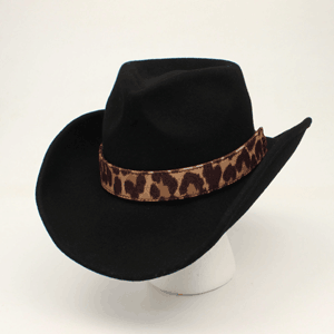 M&F Hatband Leopard Tassel Brown 0280002