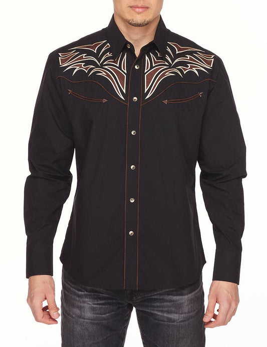 RODEO Men's Western Embroidery Cowboy Outfit Shirts PS500l-534