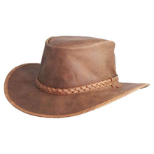 Load image into Gallery viewer, American Hat Makers Unisex Crusher - Leather Crushable Outback Hat in Copper
