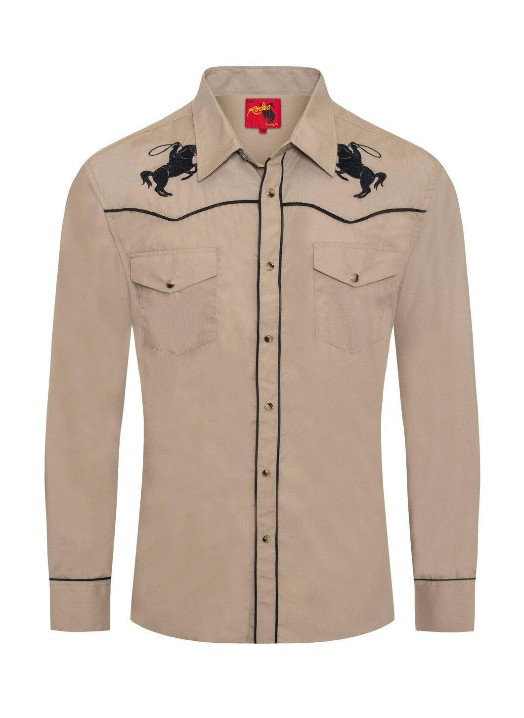 Rodeo Clothing Men's Horse Embroidery Western Shirt-PS560L-506