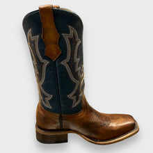 Load image into Gallery viewer, Corral Teens T0190 Teens Honey-Navy Blue Square Toe Western Boots
