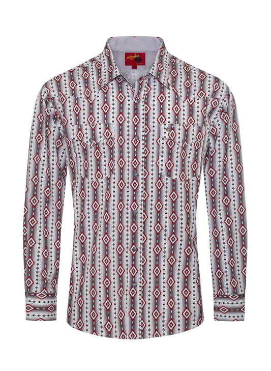 Rodeo Clothing Men's Western Pearl Snap Aztec Print Shirt MPS110L-1060