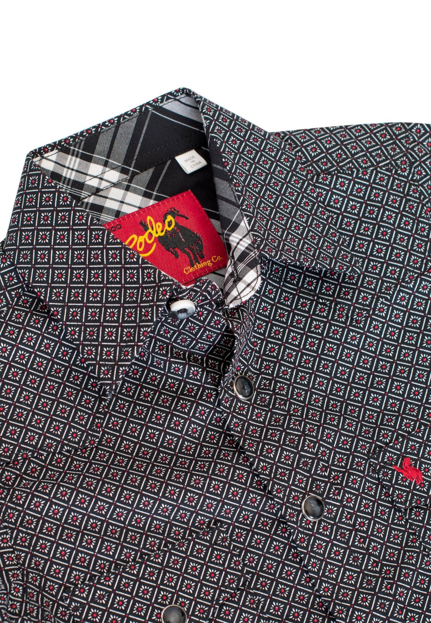 Rodeo Clothing Kid's Western Button-Down Shirts Regular Fit Printed Shirt PS100K-147