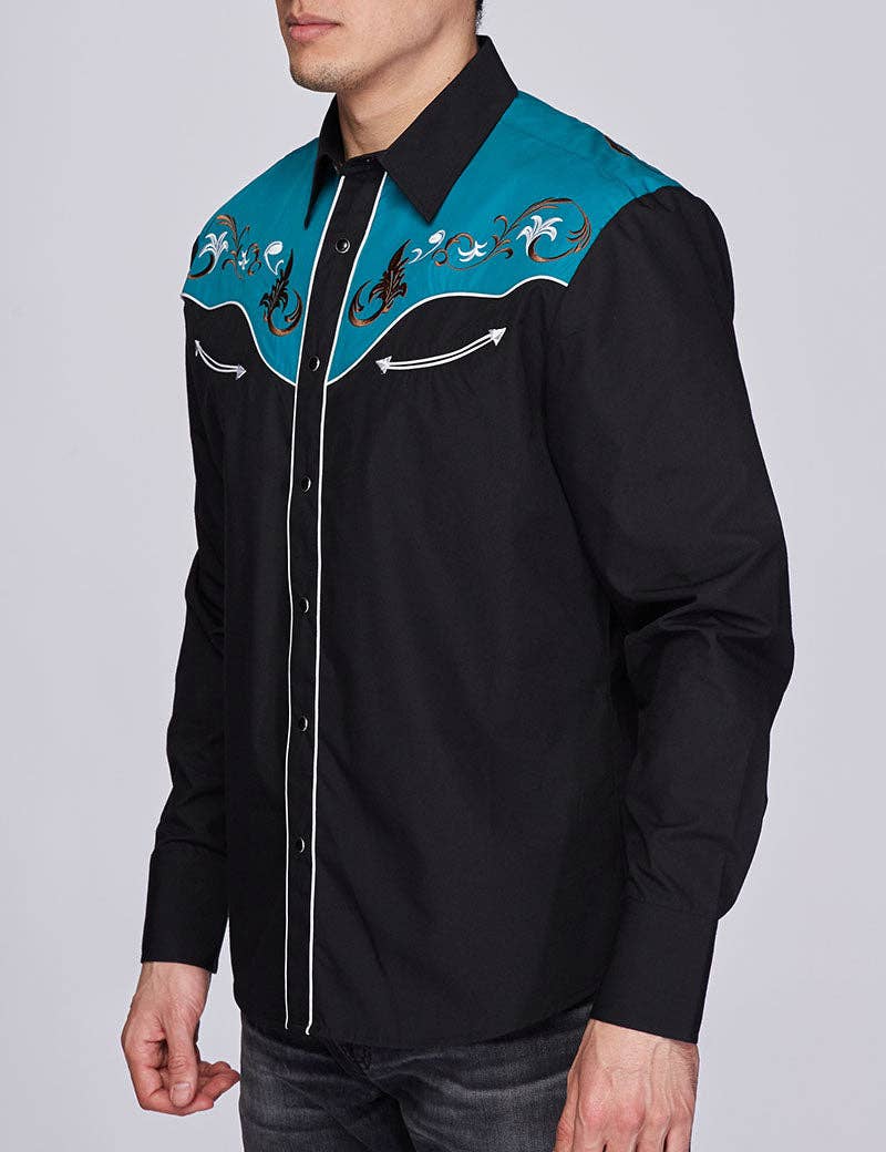 Rodeo Clothing Men's Western Cowboy Embroidery Shirt PS500-506