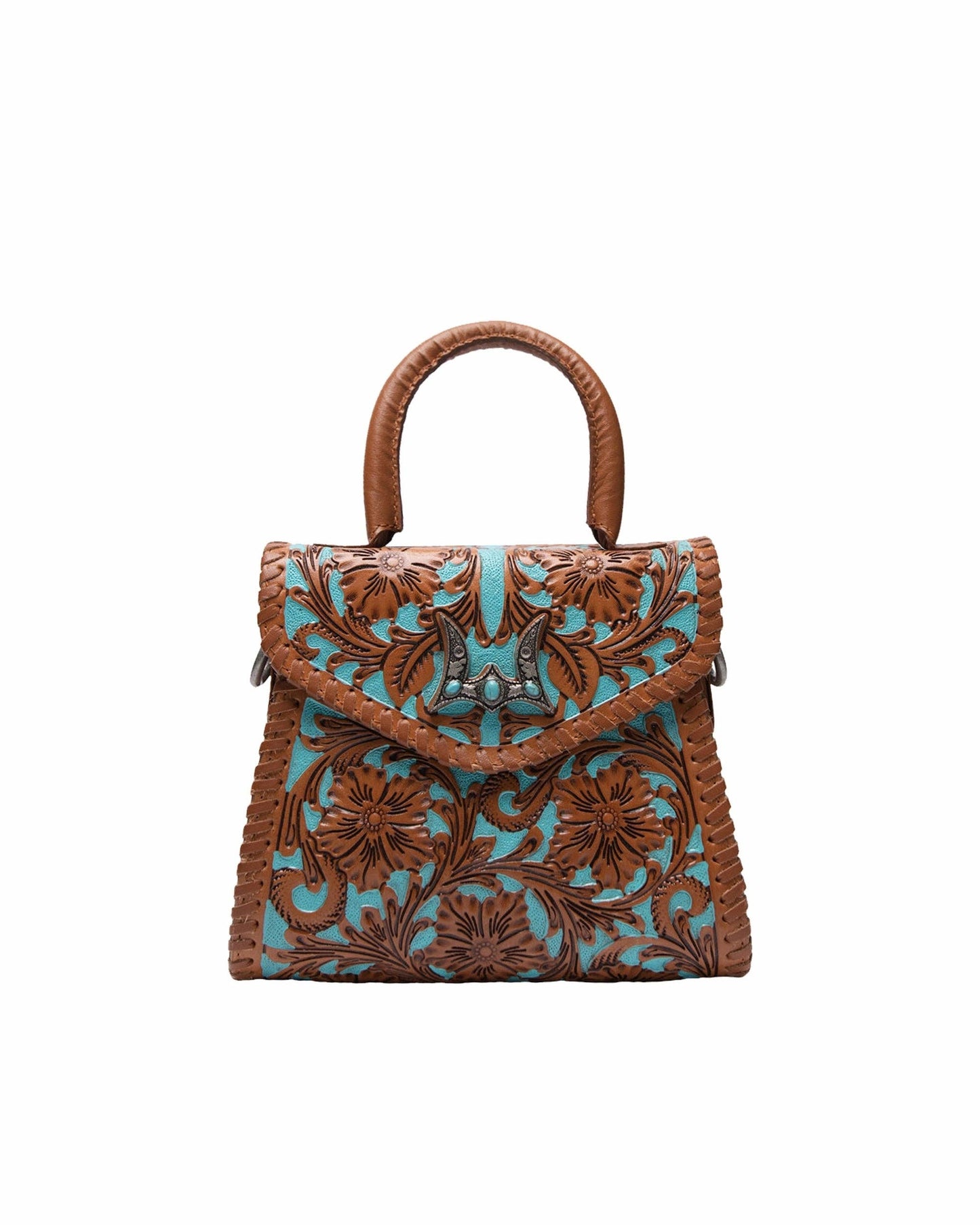 Myra Loyal West Leon Mini Handle Purse - Whiskey & Water: Single