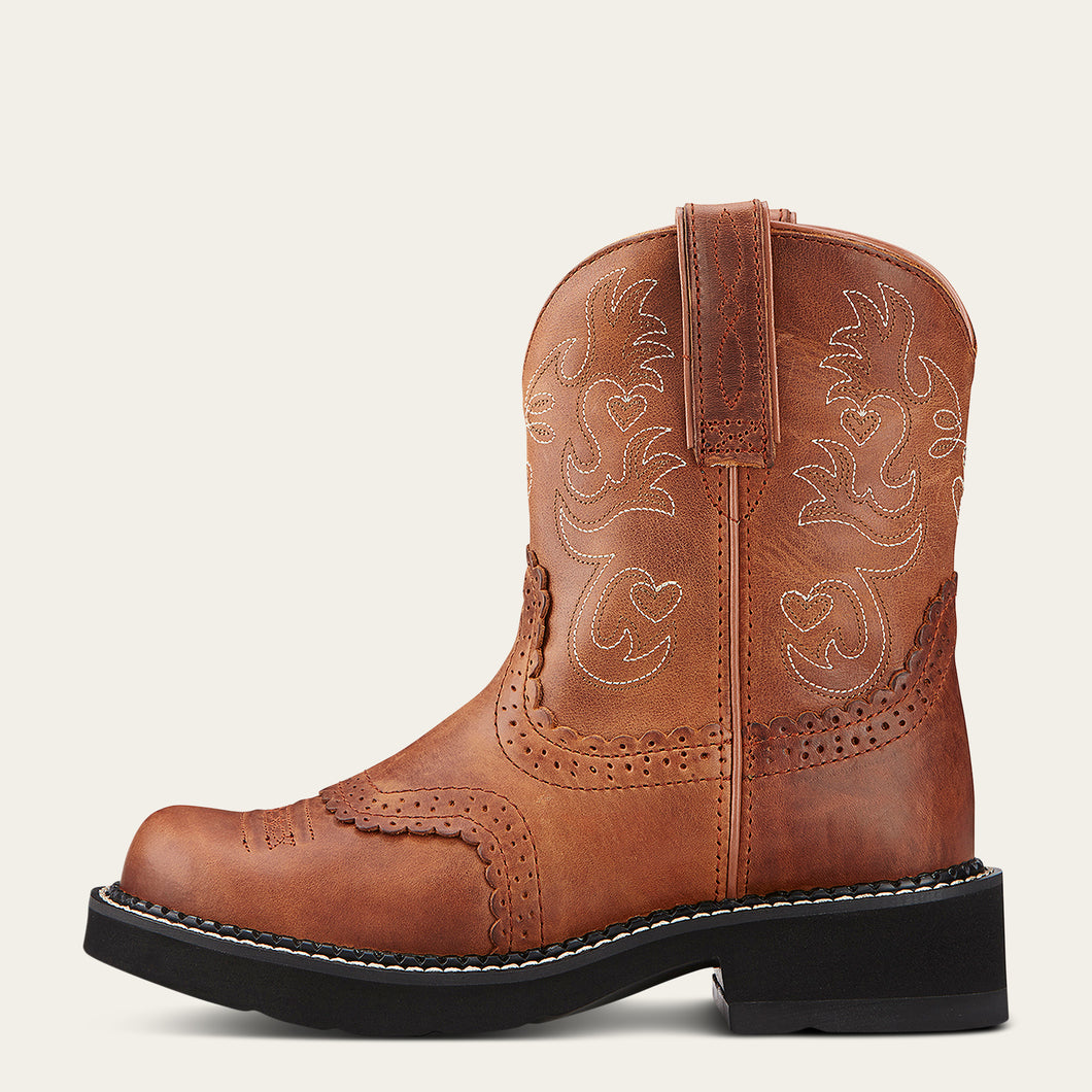 Ariat Ladies 10000860 Fatbaby Saddle Western Boot in Russet Rebel