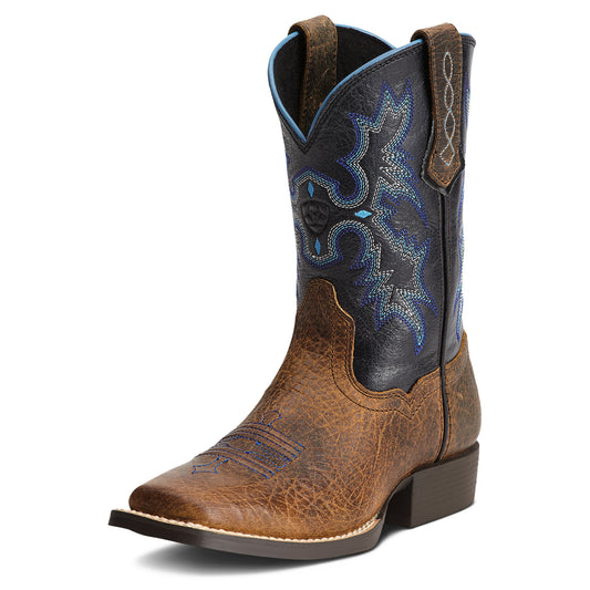 Ariat Youth 10012794 Tombstone Western Boots Earth Brown/Black