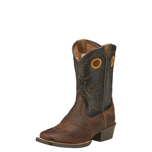 Ariat KIDS' Youth Distressed Brown Roughstock Cowboy Boots 10016239
