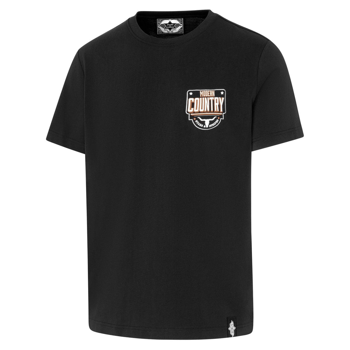 Stars & Stripes Modern Country Unisex Tee in Black