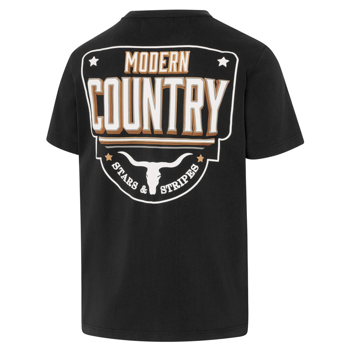 Stars & Stripes Modern Country Unisex Tee in Black