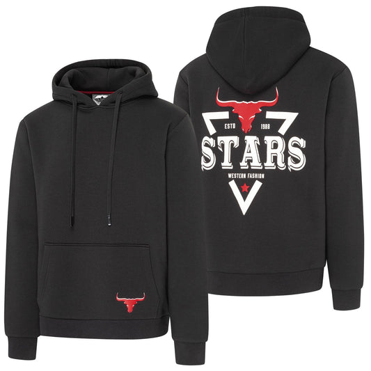 Stars & Stripes Stars Longhorn Hoodie in Black
