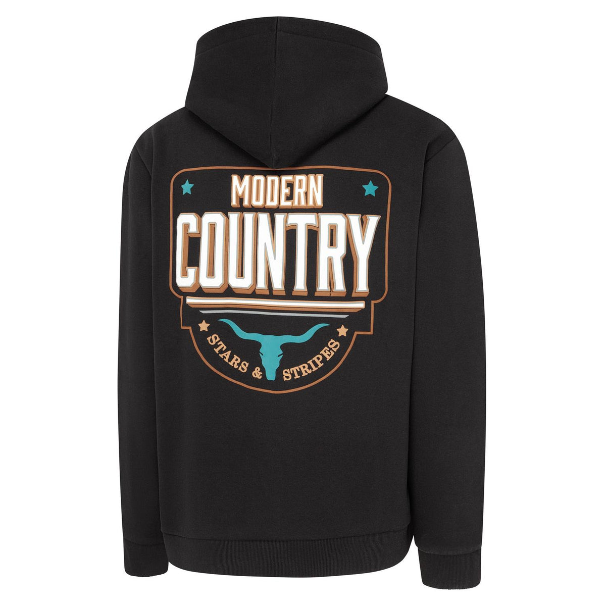 Stars & Stripes Modern Country Hoodie in Black