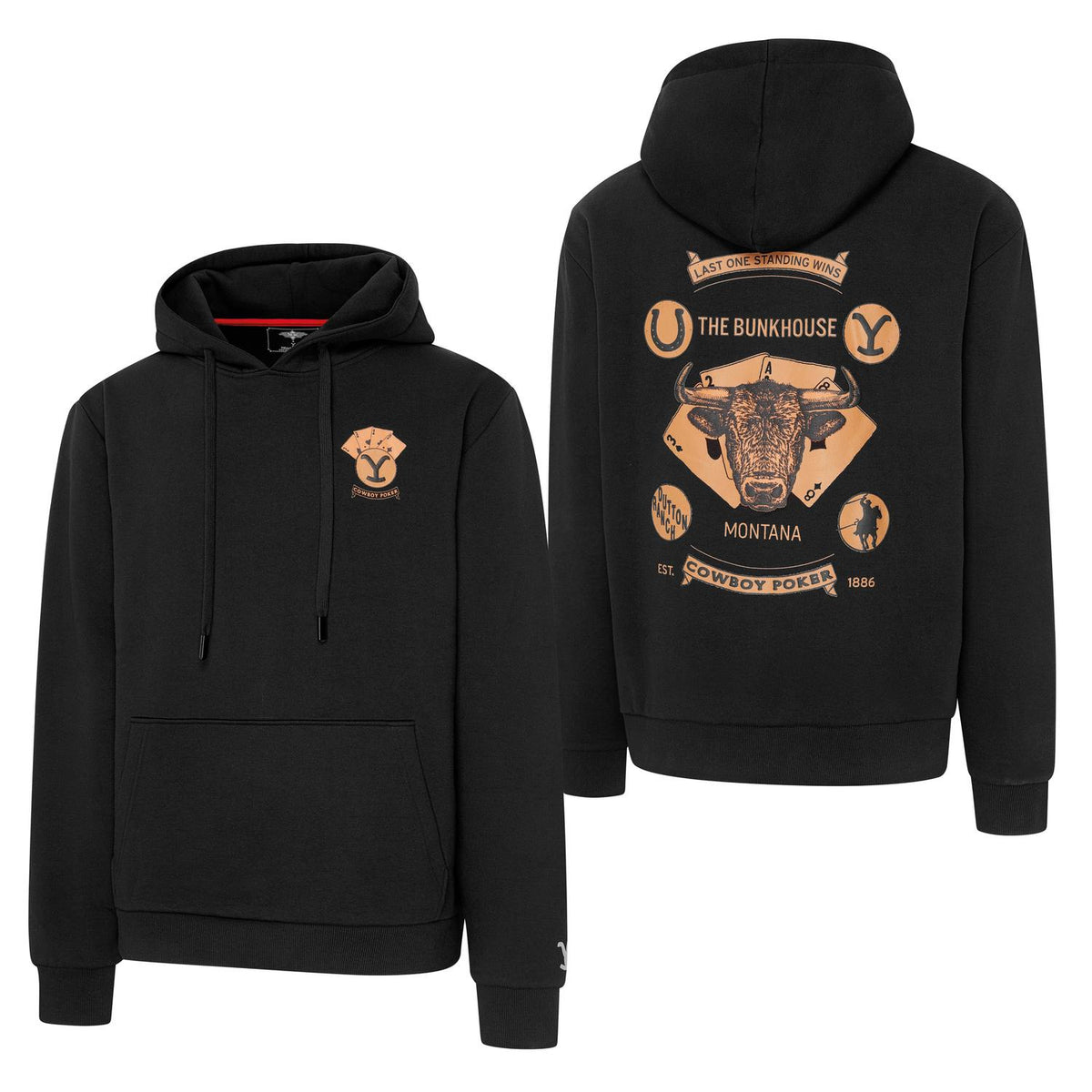 Stars & Stripes Yellowstone The Bunkhouse Hoodie in Black