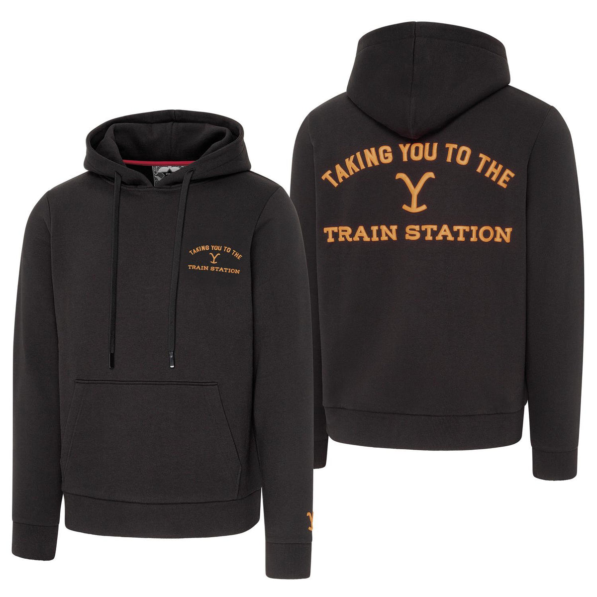 Stars & Stripes Yellowstone Train Station Hoodie in Black