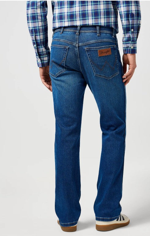 Wrangler 112364455 Texas Medium Stretch Straight Jeans in Verdant Tone