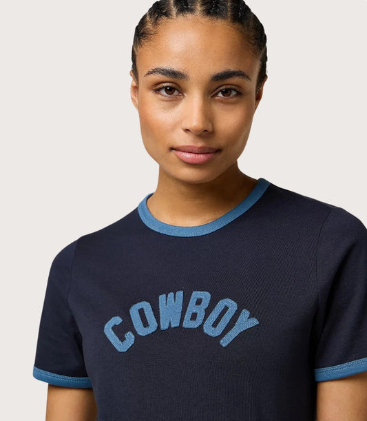 Wrangler Ringer Tee in Navy 112370756