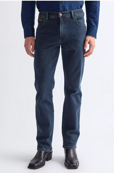 Wrangler 112370856 Texas Medium Stretch Straight Jeans in Blue Oxide