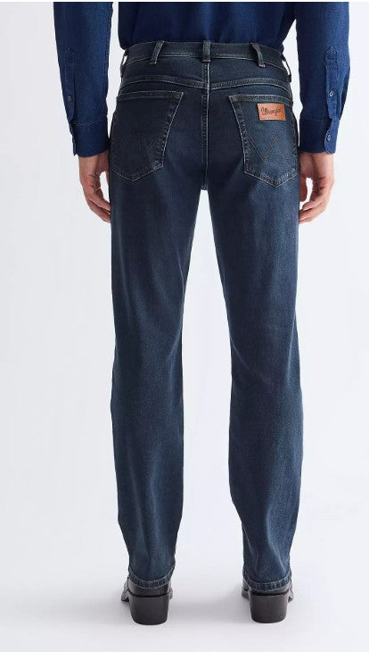 Wrangler 112370856 Texas Medium Stretch Straight Jeans in Blue Oxide