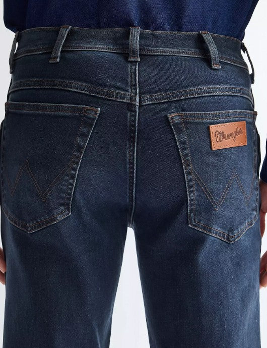 Wrangler 112370856 Texas Medium Stretch Straight Jeans in Blue Oxide