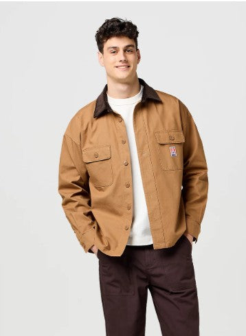 Wrangler Casey Jones Loose Overshirt in Toasted Coconut 112371547