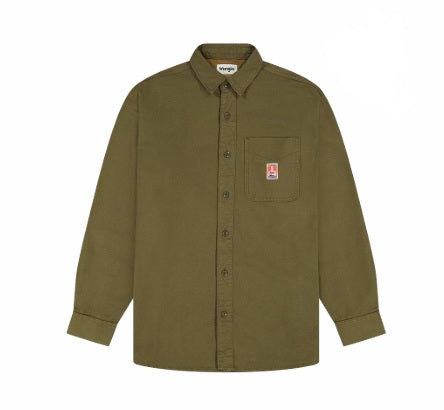Wrangler Canvas Mens Shirt in Beech 112371550