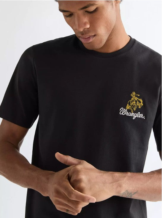 Wrangler Regular Embroidery Tee in Black 112377985