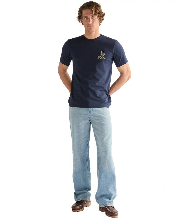 Wrangler Regular Embroidery Tee in Navy 112377986