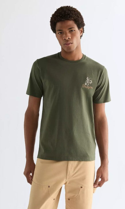 Wrangler Regular Embroidery Tee in Deep Depths 112377989