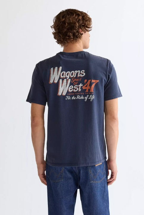 Wrangler Relaxed Graphic Tee in Navy 112377995