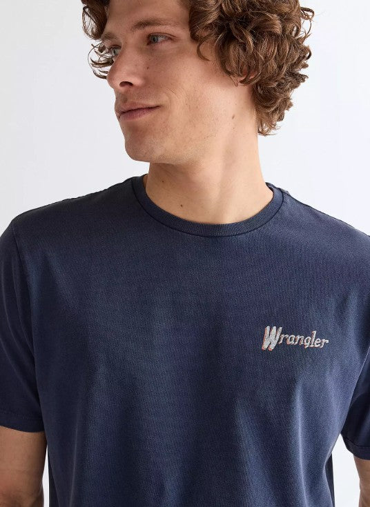 Wrangler Relaxed Graphic Tee in Navy 112377995