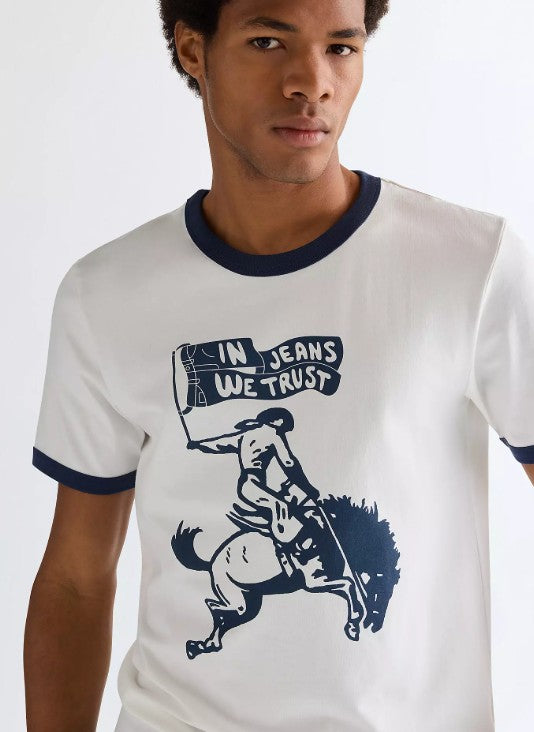 Wrangler Regular Ringer Tee 112378009 in White