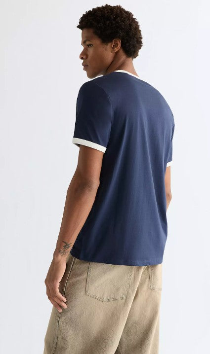 Wrangler Regular Ringer Tee 112378010 in Navy