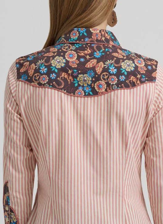 Wrangler x Lainey Wilson Praire Print Western Snap Shirt 112380528