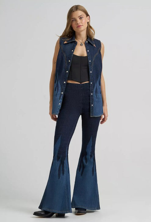 Wrangler Lainey Wilson X Pull on Flame Flares Jeans 112382378