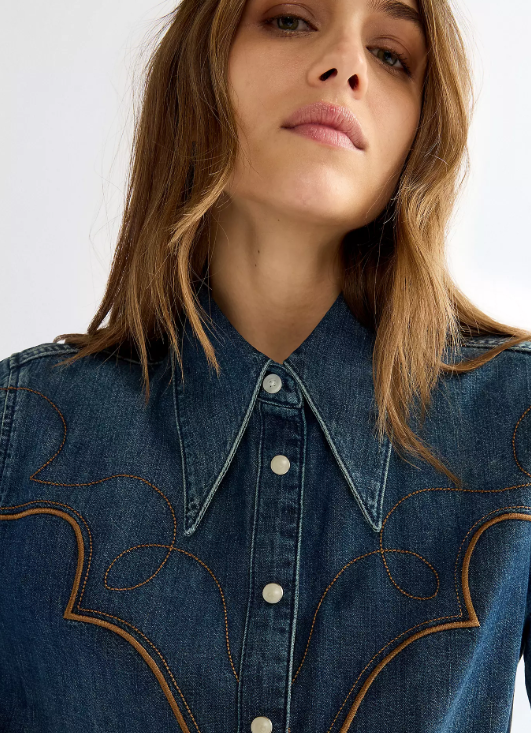 Wrangler 112386772 Regular Western Yoke Shirt in Saloon Shadow
