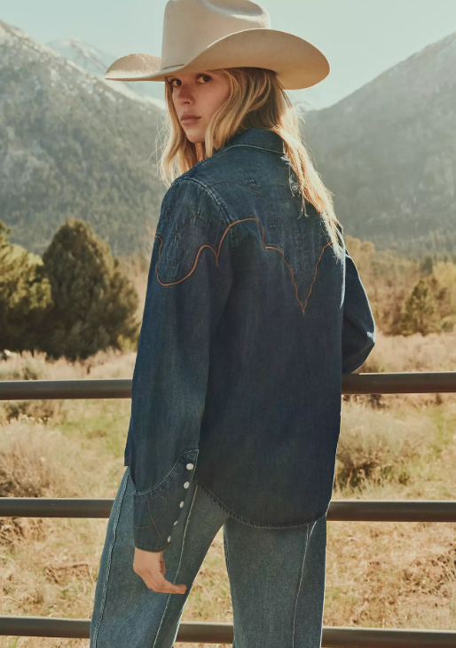 Wrangler 112386772 Regular Western Yoke Shirt in Saloon Shadow