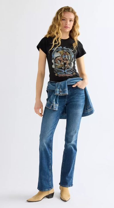 Wrangler 1123868266 Slim Shrunken Band Tee in Black