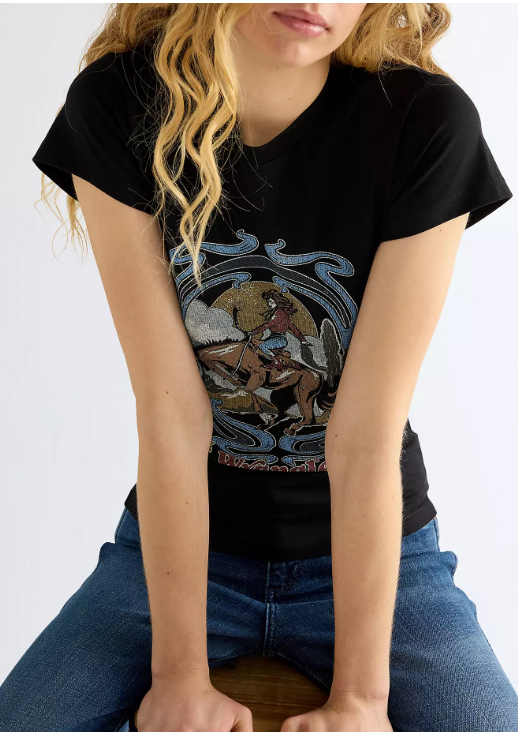 Wrangler 1123868266 Slim Shrunken Band Tee in Black