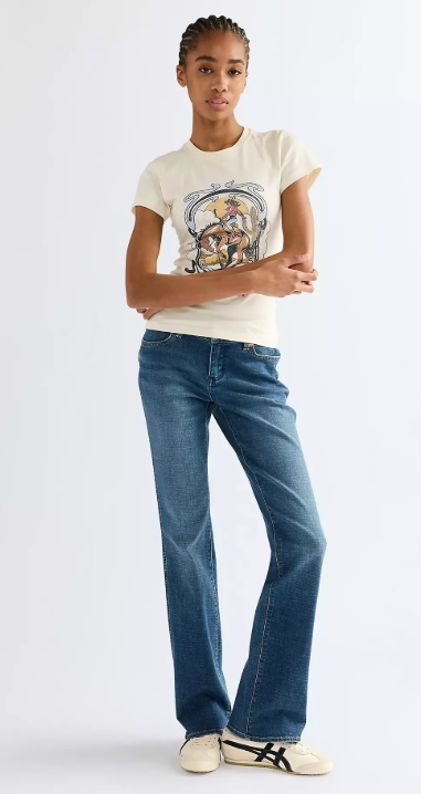 Wrangler 112386832 Slim Shrunken Band Tee in Egret