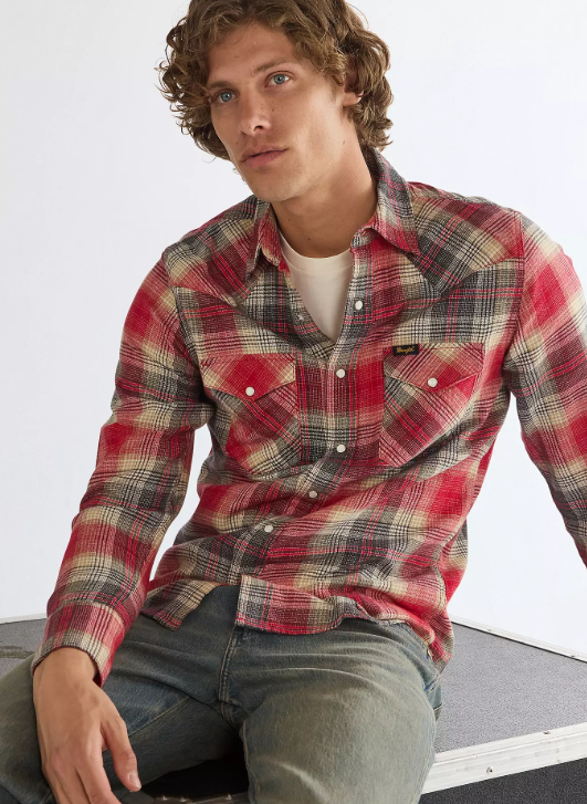 Wrangler 112386899 Western Shirt in Chili Pepper