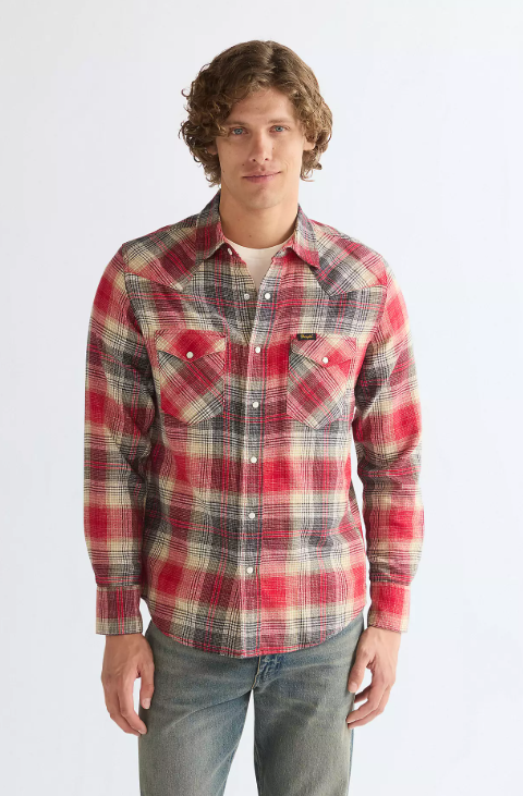 Wrangler 112386899 Western Shirt in Chili Pepper