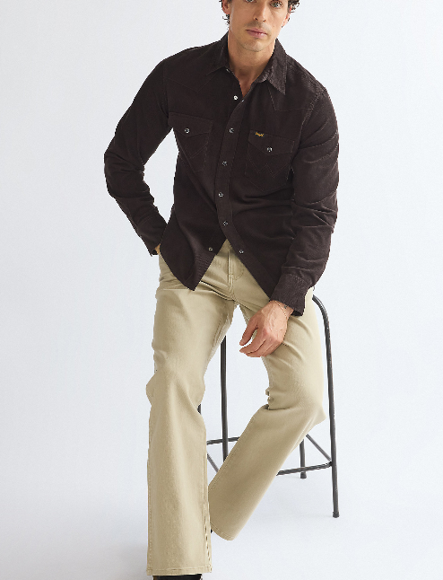 Wrangler 112386902 Western Shirt in Chocolate Torte