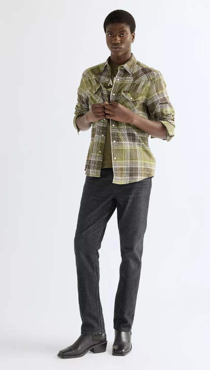 Wrangler 112386904 Western Shirt in Pesto