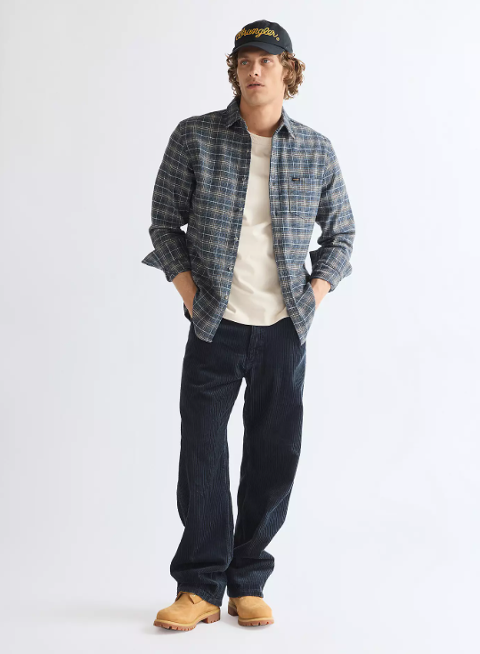 Wrangler 112386949 Western Shirt in Dark Navy